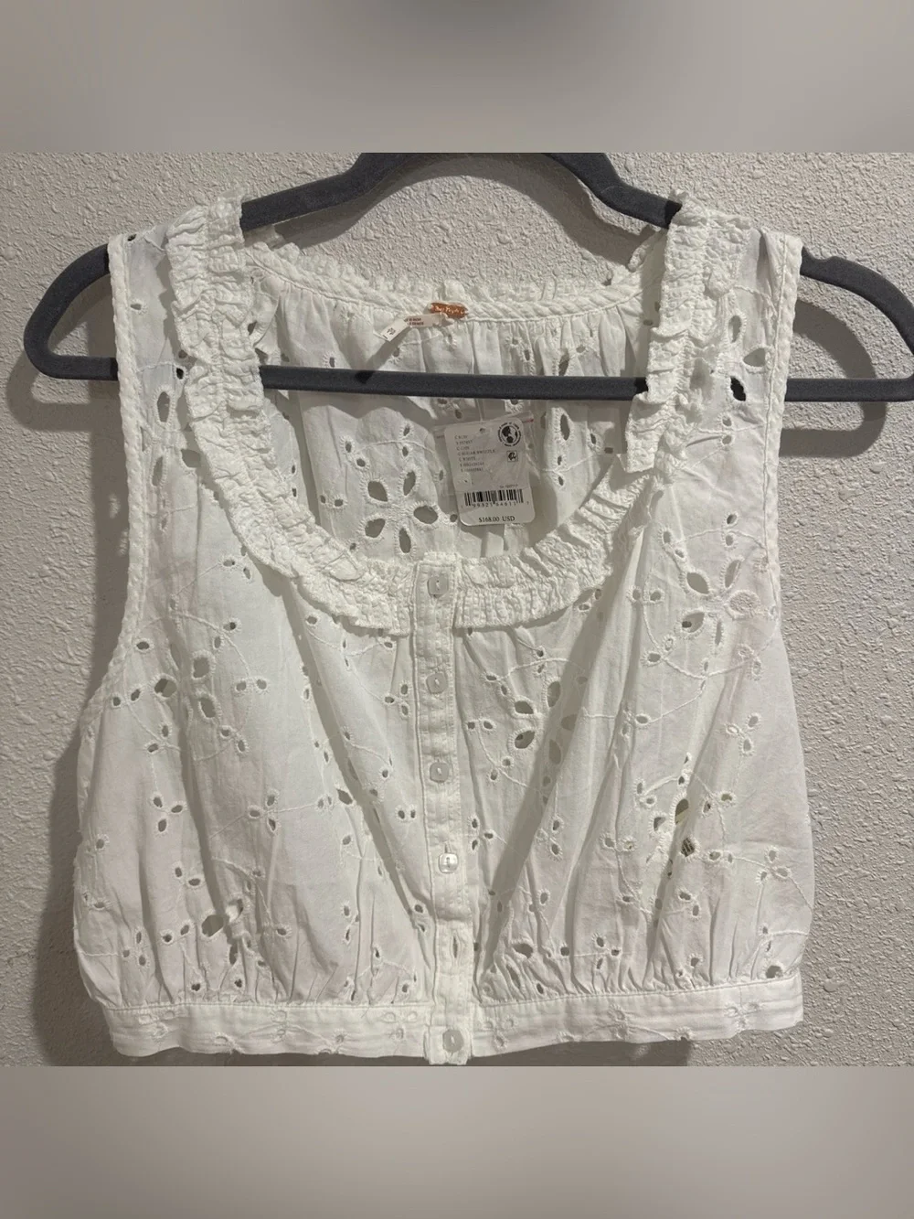 NWT Free People Eyelet Cropped Tank & Ballon Pants Set